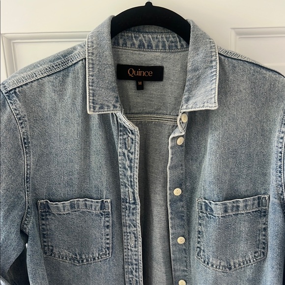 Quince Tops - Quince M Denim Jacket - Light Blue